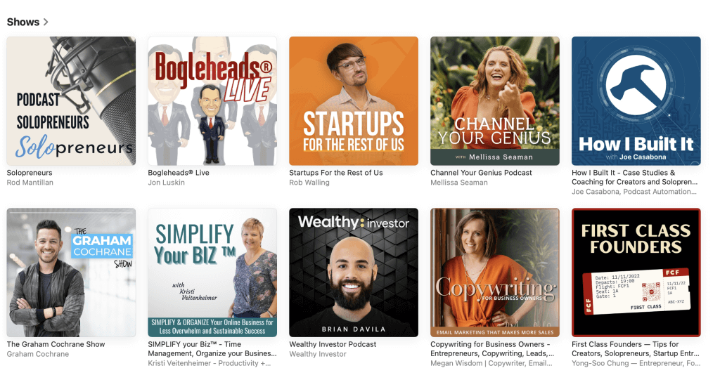 Including Solopreneurs in my podcast name has helped it show up in more places.